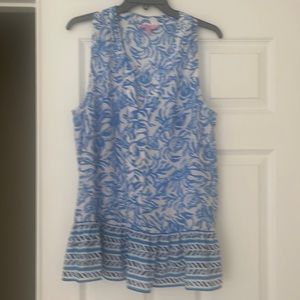 Lilly Pulitzer ruffle sleeveless top